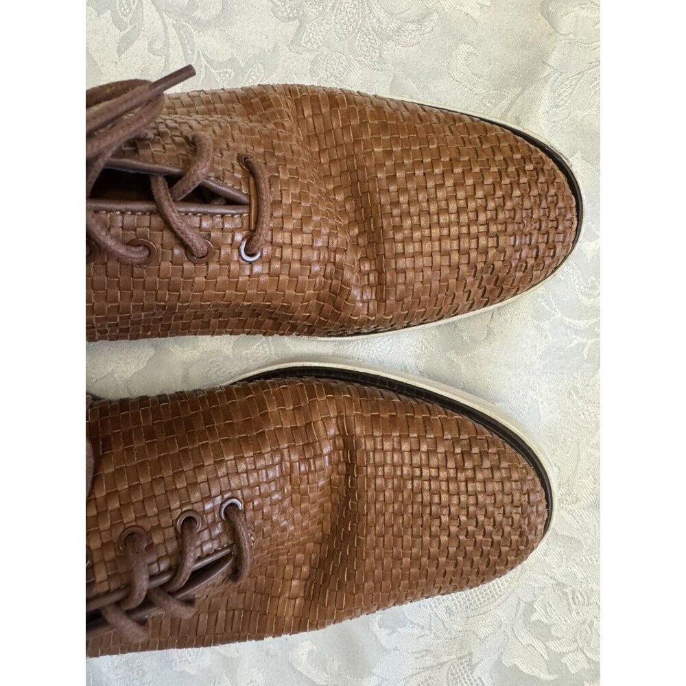Cole Haan 9.5M Grand Evolution Woven Oxford In‎ Brown Leather Comfort Shoe - Picture 8 of 13